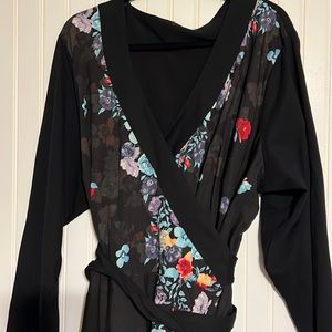 Eshakti Floral Flowers True Wrap Dress Size 3X